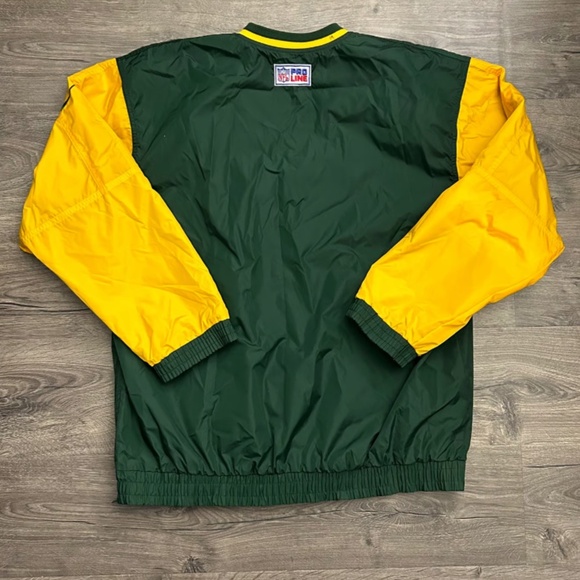Pro Line Reversible Green Bay Packers Windbreaker Pullover Sweater Size XL - Picture 4 of 5
